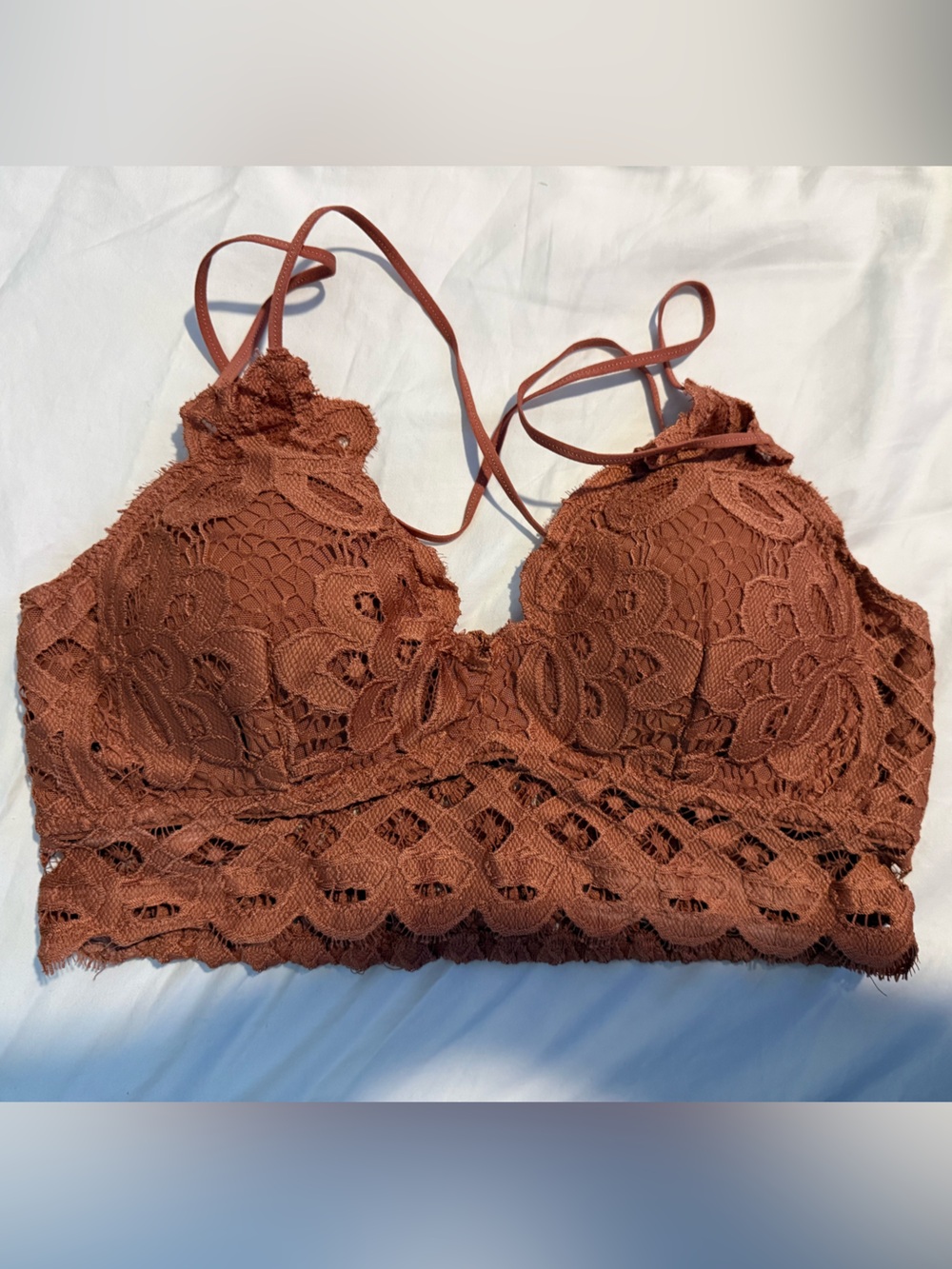 Wishlist Rust Brown Lace Bralette NWOT